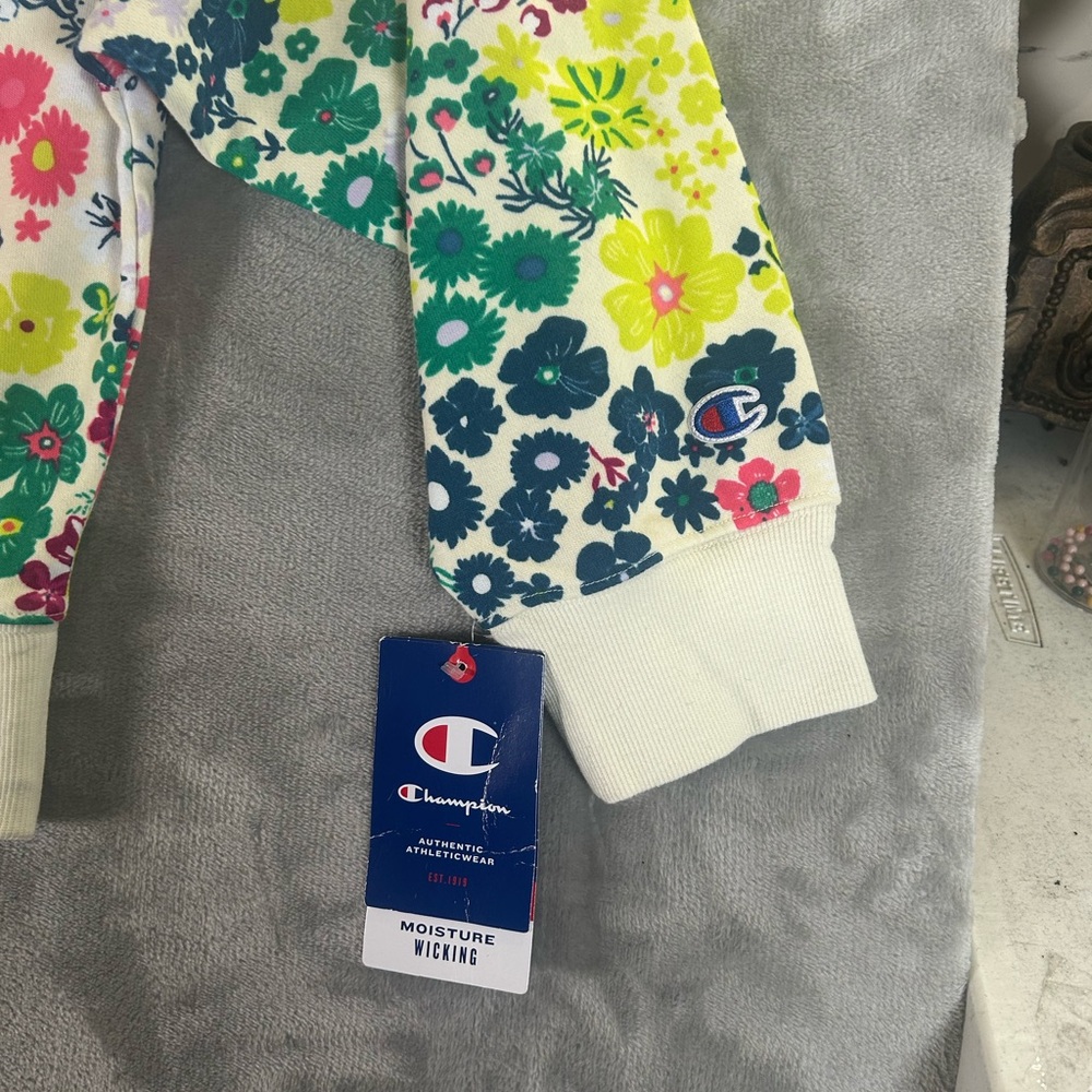 Champion flower power campus French terry cropped sweatshirt - Picture 9 of 15
